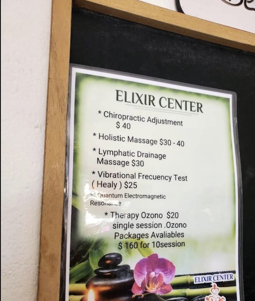 Elixir Centre Price list