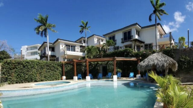 Elegant two-story oceanview villa with private terrace and pool access at Bahía del Sol Villas & Condominiums in San Juan del Sur, Nicaragua