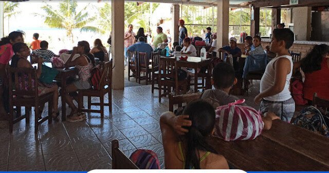 Oceanfront dining at Restaurante Sirena de Rocamar in San Juan del Sur, Nicaragua