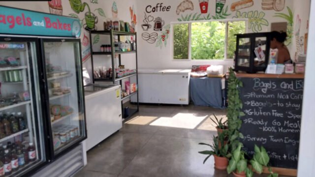 Fresh bagels, vegan treats, and gluten-free baked goods at Bagels and Bakes café in Tola, Nicaragua – cozy bakery and breakfast spot popular with locals and expats.