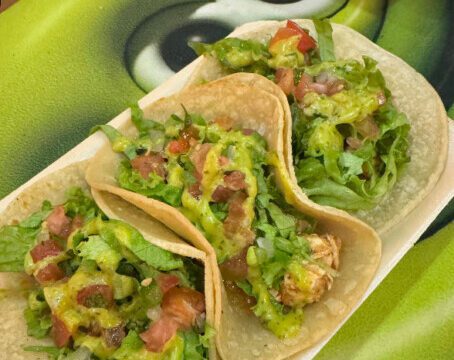 Assorted Nicaraguan tacos served at Taco Spots in San Juan del Sur