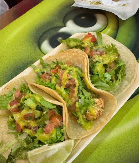 Assorted Nicaraguan tacos served at Taco Spots in San Juan del Sur