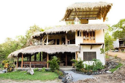 Maderas Village's open-air cabana nestled in the Nicaraguan jungle near Playa Maderas
