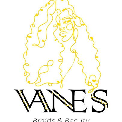 Interior of Vanes Braids & Beauty showing a stylist braiding hair with tools and beauty products in a cozy, well-lit salon in San Juan del Sur