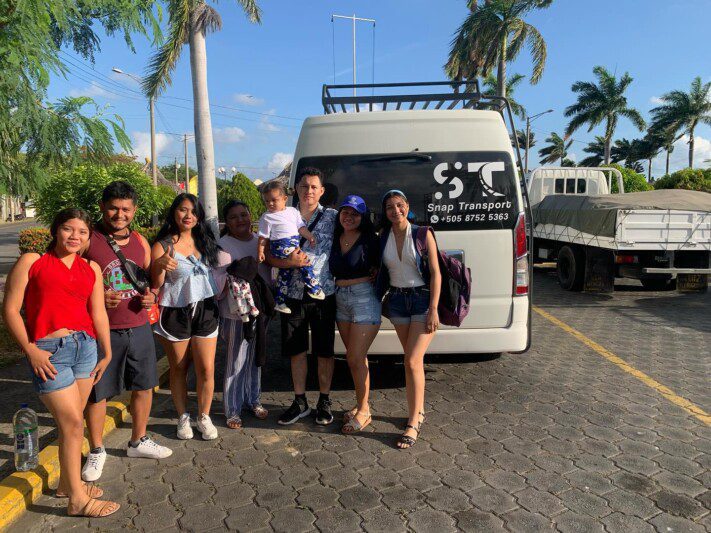Snap Transport SJDS private van with tourists on scenic route