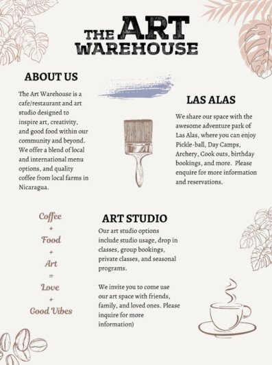 The Art Warehouse Escamequita: Image of the menu