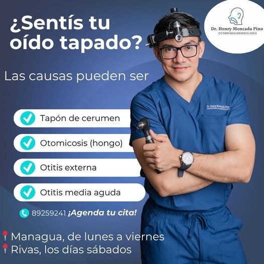 Dr Henry Pino treating ENT conditions like sinus and hearing issues in Rivas Nicaragua