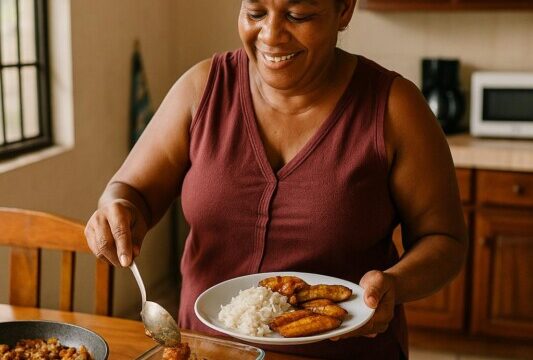 Private Cook Nicaragua Keyla Caesar preparing a meal in a client’s home kitchen in San Juan del Sur