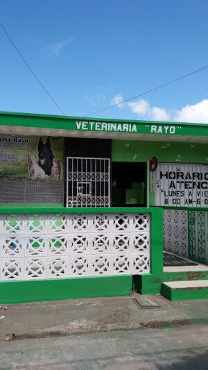 Exterior view of Veterinaria Rayo in Managua, Nicaragua