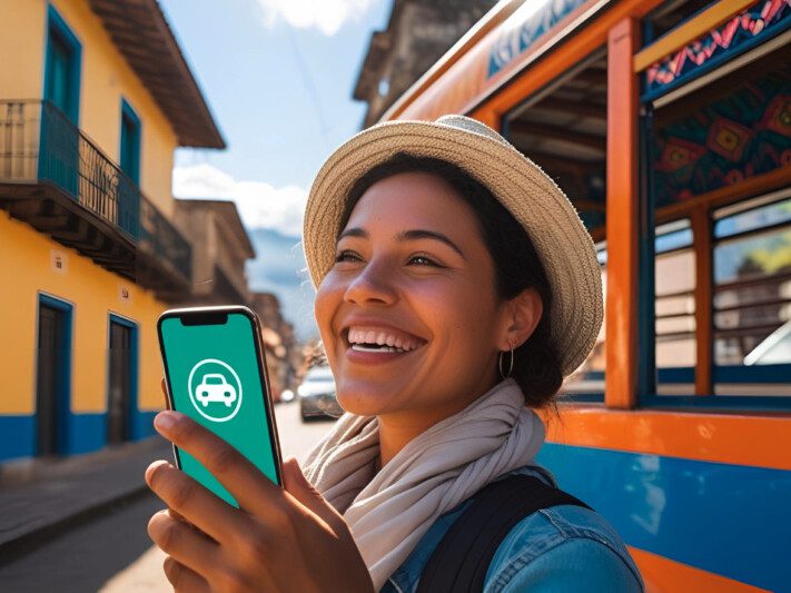 Cómo moverse por Nicaragua Viajera usando la aplicación de transporte junto al autobús tradicional en Granada Nicaragua