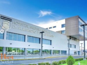 Photo of the front of the Military Hospital Health Insurance Nicaragua