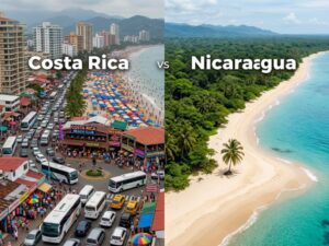 Image showing Costa Rica on one side and Nicaragua, unspoilt on the other Nicaragua vs Costa Rica for living