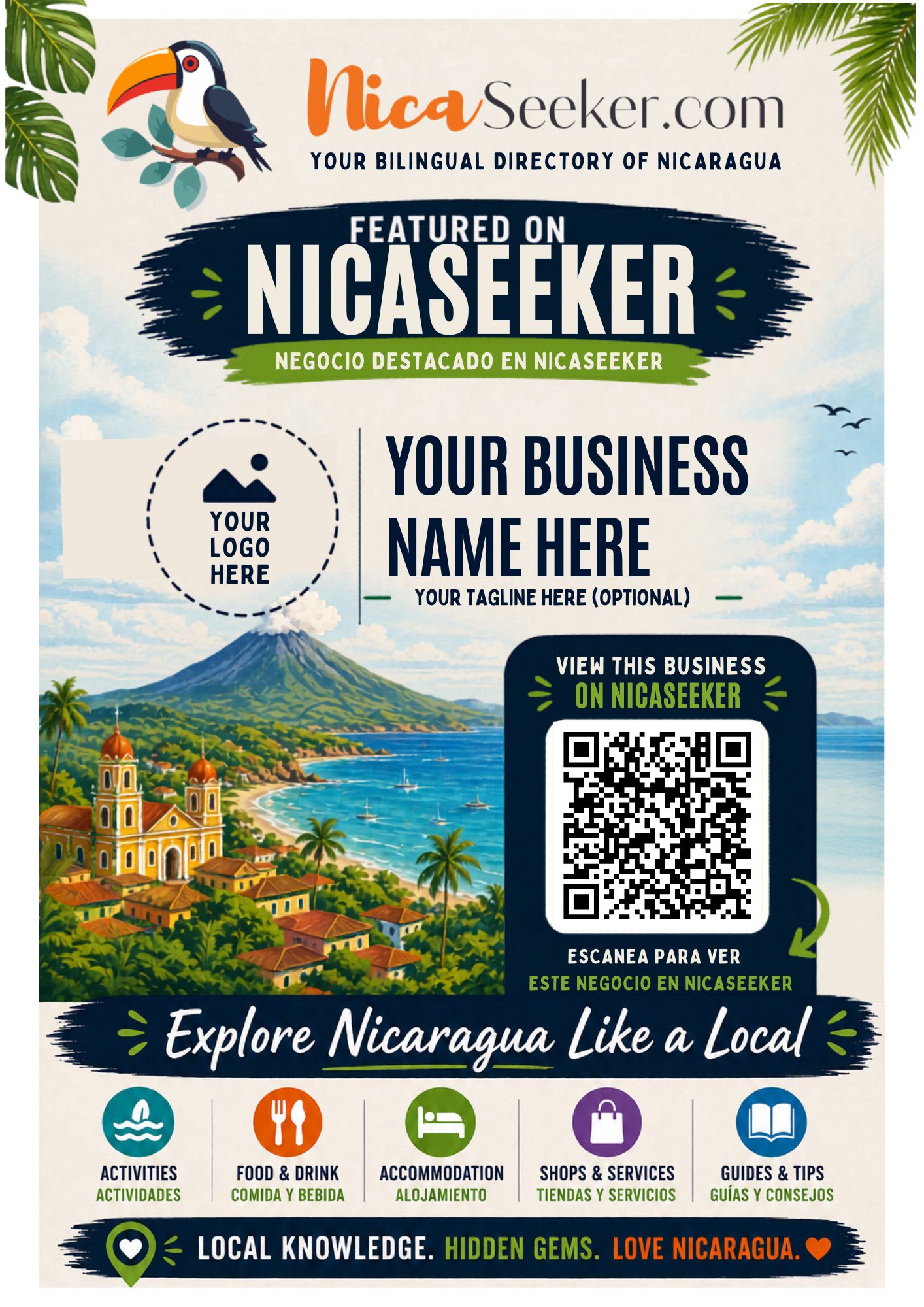 NicaSeeker Spotlight poster template