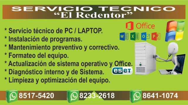 Matenimiento de Computadoras El Redentor